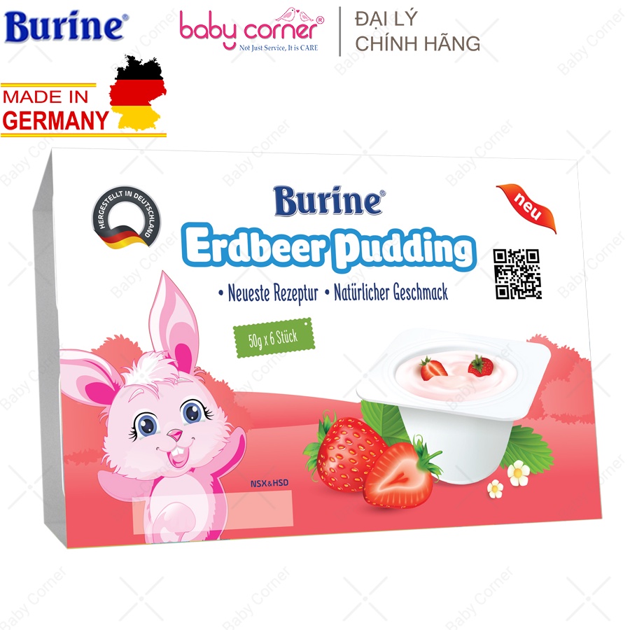 Cháo Sữa/ Pudding Burine Nhiều Vị Cho Bé 6M+