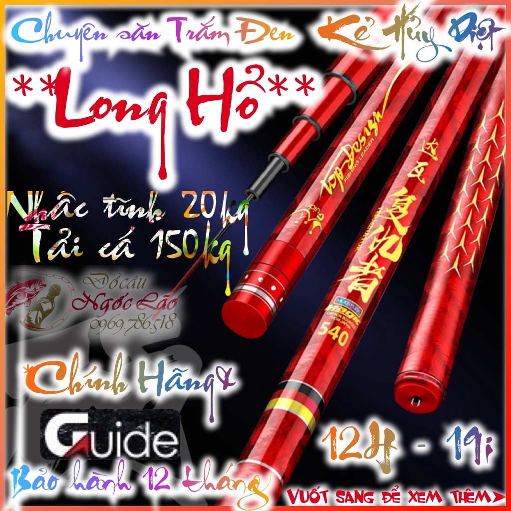 Cần Câu Đài Chuyên Trắm Đen - 12H Long Hổ KẺ HỦY DIỆT - Chuyên Săn Hàng Trắm Đen, Chép Lợn, Trôi điên, Mè khủng...