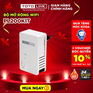 Totolink pl200 kit - bộ kit mở rộng mạng qua đường dây điện 200mbps