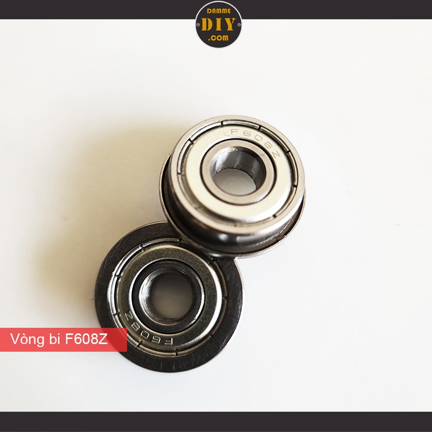 Vòng bi F608Z, Bạc đạn F608Z  kích thước 8x22x7mm có vai, mới độ chính xác cao