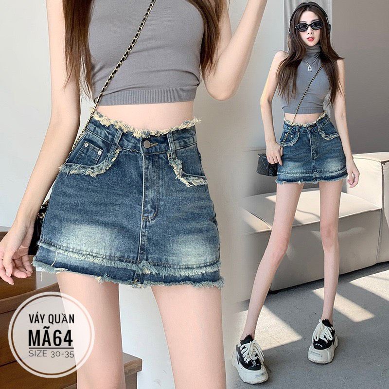 Quần váy bigsize tua lưng lưng cao
