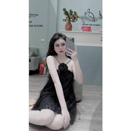 Đầm Lông Vũ kim Tuyến Xinh Sang Xịn, Sexy Gợi Cảm, Phong Cách Diệu dàng Sành Điệu Thời Trang Cho Nữ Thương Thương Shop