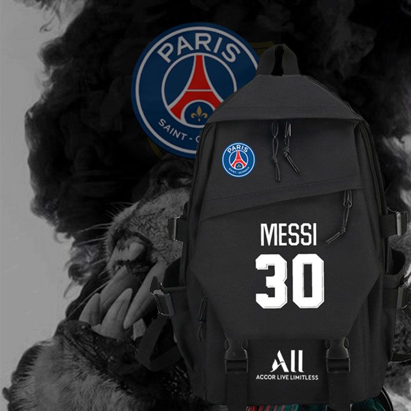 ►◐Ba lô học sinh Paris Saint-Germain Manchester United Messi Neymar Số 30 Ba lô học sinh cấp 2 nam nữ số 10