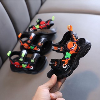 Dép Sandal Đèn Nháy Siêu Nhân Bên Hông Bé Trai 1 - 5 Tuổi, Đế Mềm Siêu Nhẹ Êm Chân Cho Bé Đi Chơi Đi Học Hè 2024, SK117