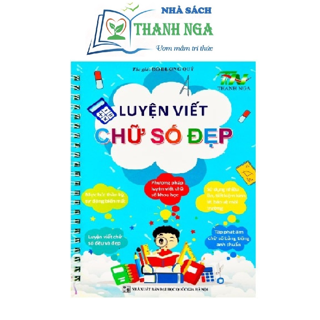 Sách - Bộ 3 Cuốn Vở Luyện Viết Chữ Đẹp, Luyện Viết Chữ Số Đẹp, Luyện Các Nét Cơ Bản Dành Cho Bé, Mực Tự Xóa, Có Dập Rãnh | BigBuy360 - bigbuy360.vn