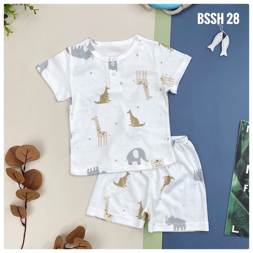 Bộ sơ sinh cộc tay mùa hè cho bé trai bé gái 6-36 tháng . Chất  siêu mềm, mịn , mát . Thương hiệu Litibaby