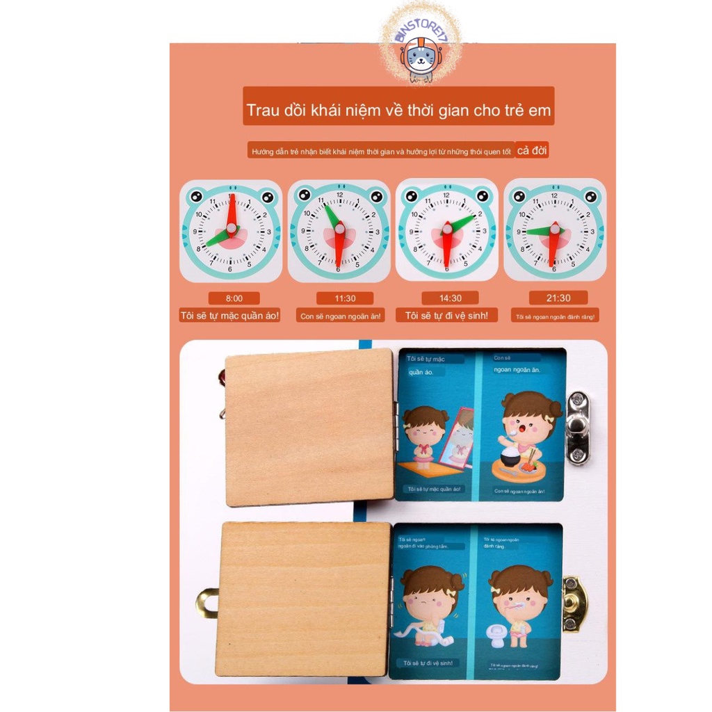 Bảng bận rộn Montessori kết hợp xếp hình , giáo dục sớm cho trẻ kỹ thuật số