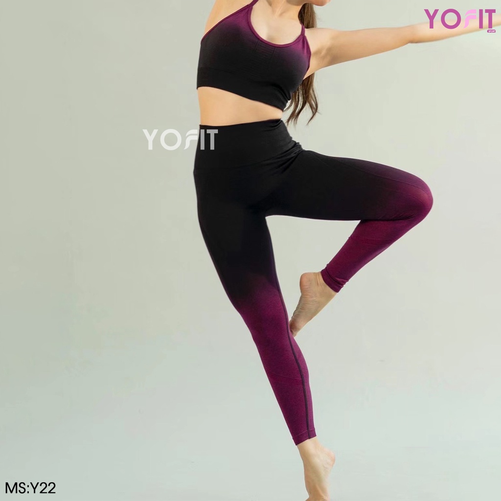 Set Đồ Tập GYM YOGA Quảng Châu Màu Gradient Tôn Dáng 2022 (KÈM MÚT)-Y22