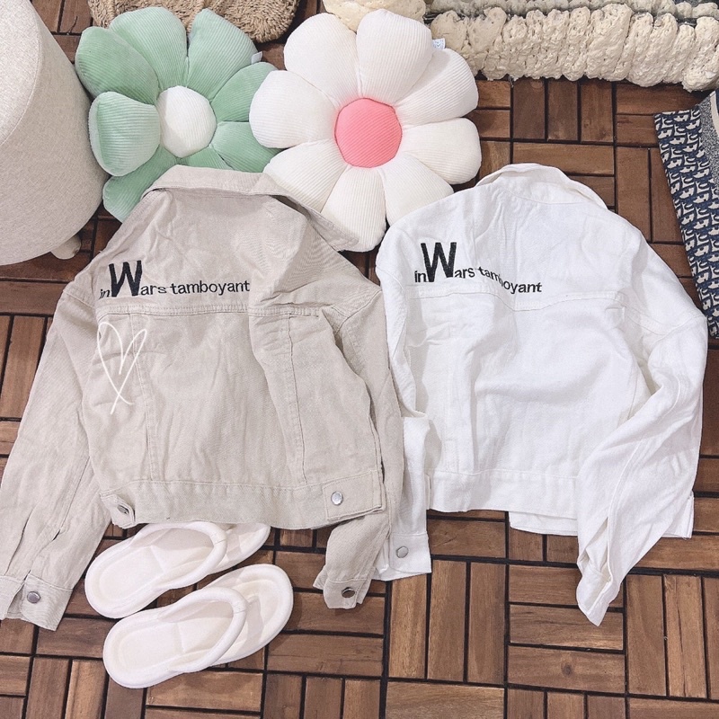 💋 ÁO KHOÁC THÊU CHỮ KAKI 55-85kg  💋 BIGSIZE RIN HEO