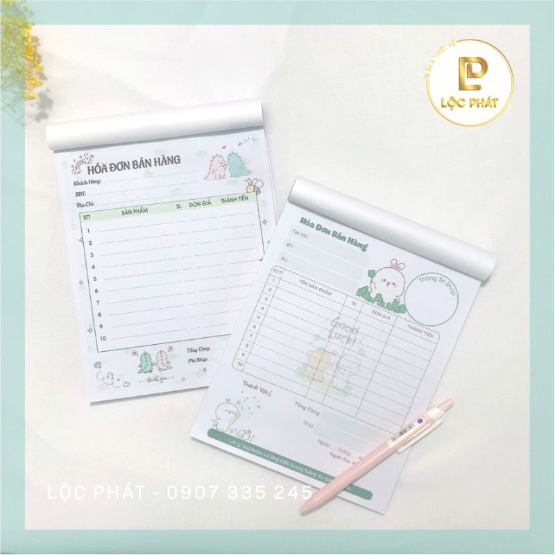 Khuyến mãi sổ bán hàng siêu xinh Kt: A5 (16x21 cm) 100 tờ