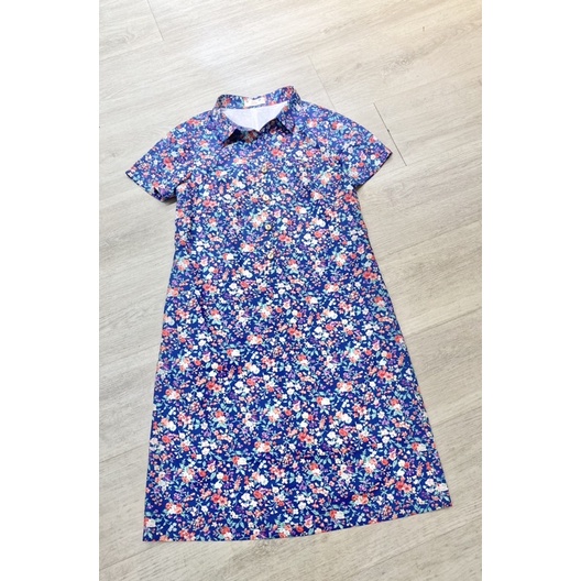 Váy Hè Suông A Sơmi Lá In Hoa Chất Thô Mát 38-74kg