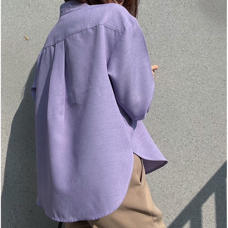 Kathryn.thecitilook- Áo sơ mi tím dáng rộng S|M- purple