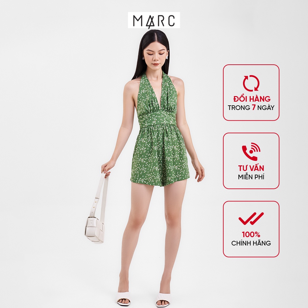 Jumpsuit nữ MARC FASHION hoạ tiết hoa cổ V CBVH051522