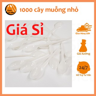 [Giá Sỉ] 1000 Cây Muỗng Nhỏ Nhựa Dùng 1 Lần Giá Rẻ Muỗng Nhựa Ăn Kem, Gia Vị, Sữa Chua, Bánh Lăn. Thìa Muỗng Nhỏ.