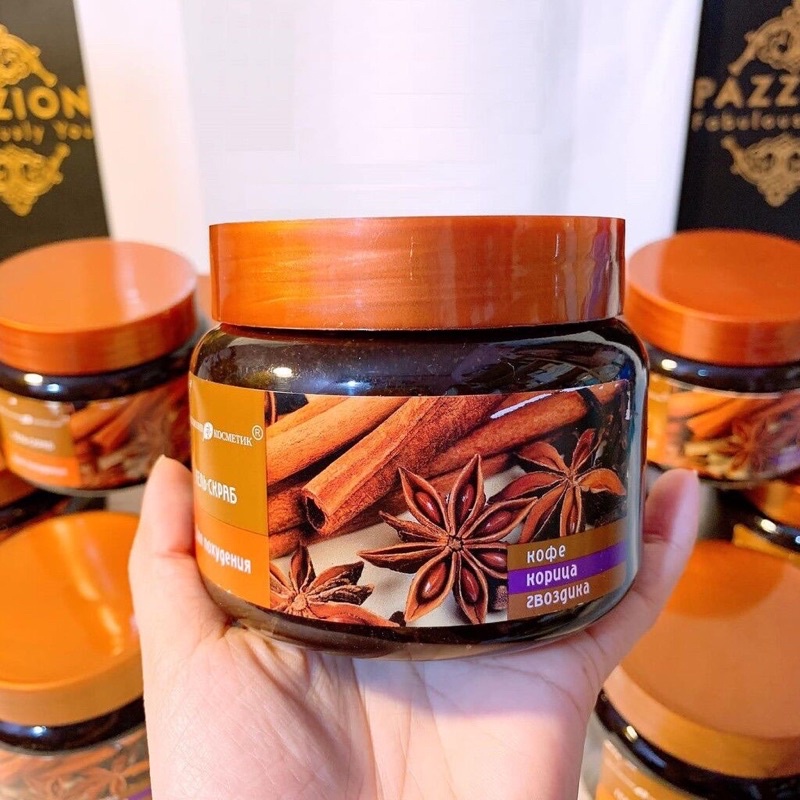 Tẩy Tế Bào Chết Toàn Thân Exclusive Belarus Chiết Xuất Quế Hồi & Cafe 380g