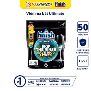 Viên rửa chén bát Finish Ultimate 30 viên, 33 viên, 52 viên, 55 viên, 85 viên [14 chức năng]