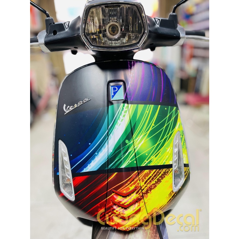 Bộ decal tem trùm Colorful cho Vespa Sprint Primavera Gts Lx ...