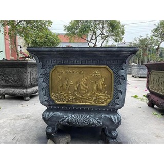 Khuôn đúc chậu vuông 70 chân liền mã đáo thành công + thuận buồm xuôi gió