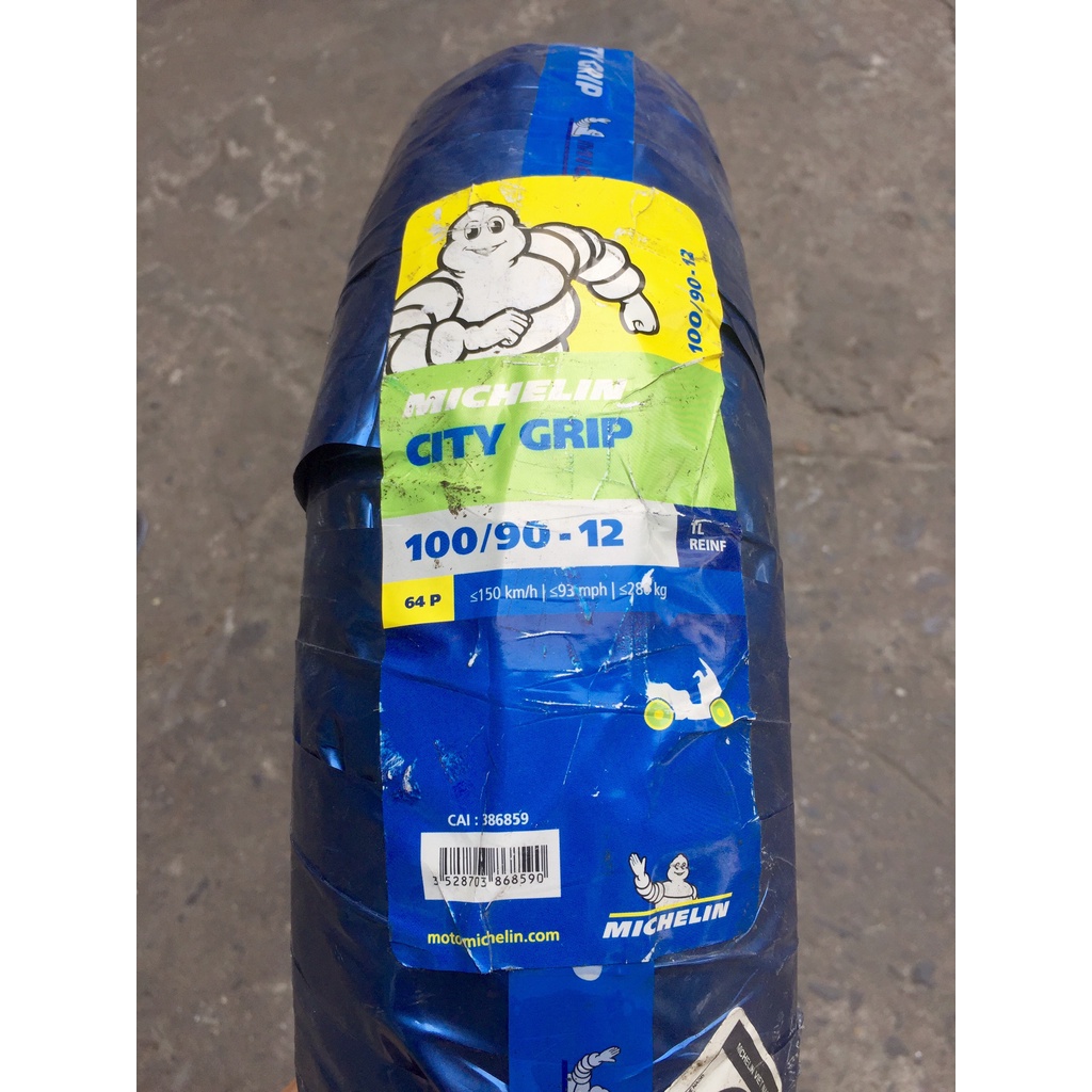 Vỏ xe tay ga Michelin City Grip 100/90-12 TL và 110/90-12 TL hàng chính hãng