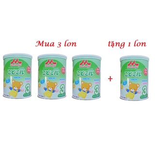Combo 3 lon sữa Morinaga số 3 850gr/lon chính hãng, tặng 1 lon cùng loại
