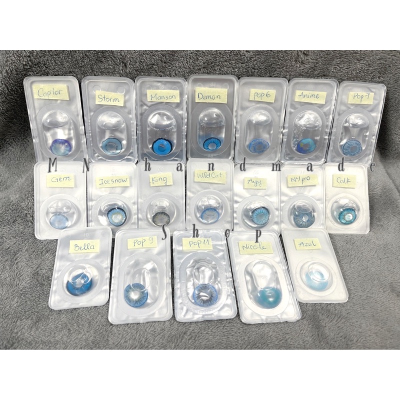 Lens cosplay màu xanh dương