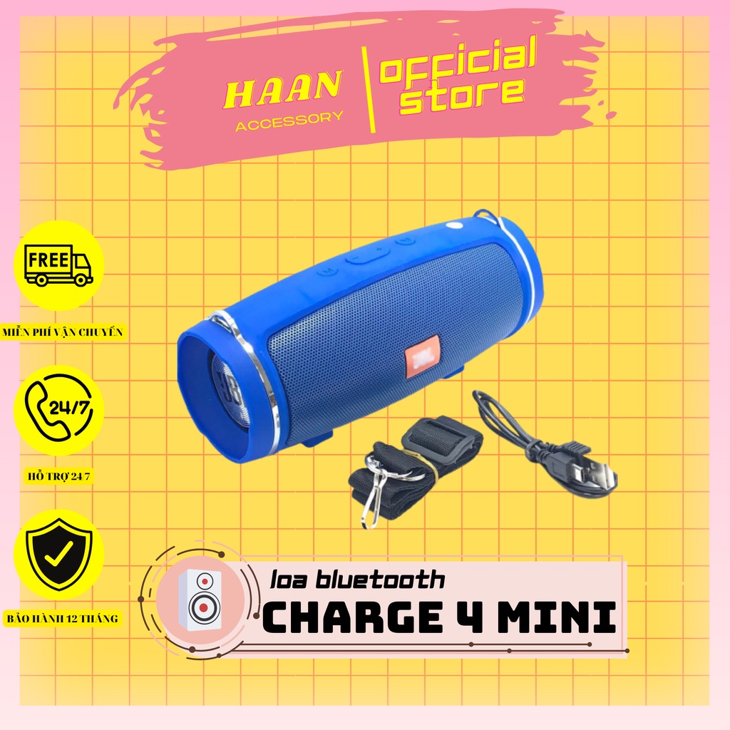 Loa bluetooth Charge 4 Plus mini bass cực mạnh chống nước công nghệ ISO - Hàng chính hãng 79 _Shopee Mall