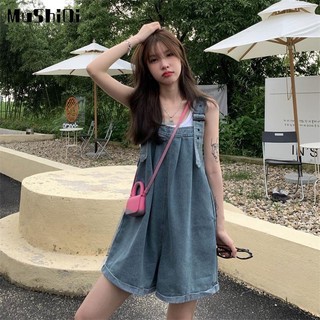 Quần Short Yếm Jean Ống Rộng Dễ Thương Thời Trang Hàn Quốc 2022 Cho Bạn Gái
