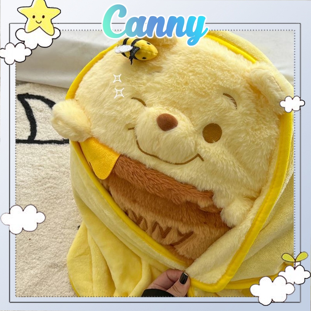 Gấu Pooh mật ong kèm mền dễ thương cho bé Canny Cuti