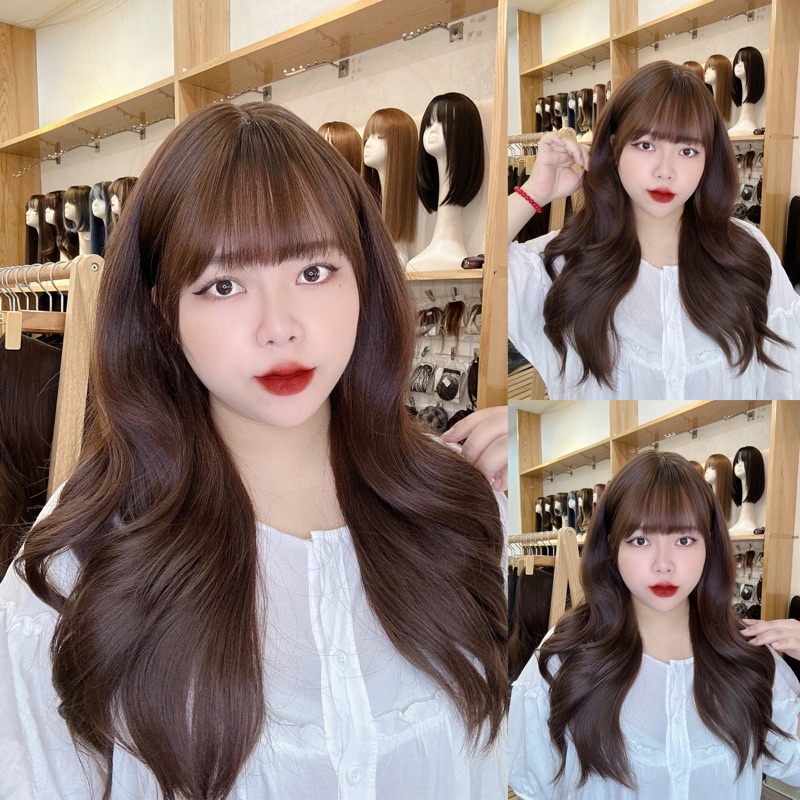 DJ- 10 Tóc giả cả đầu xoăn lơi 55cm