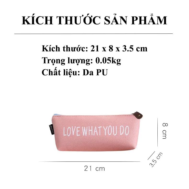 Túi đựng bút bằng DA PU hình tam giác thiết kế nhỏ nhắn màu sắc tươi tắn - NK