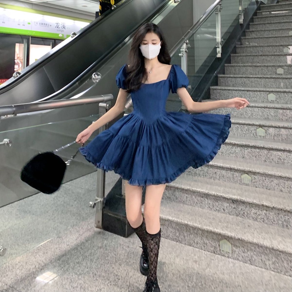 Happy-store ❤️ Mùa xuân hè 2023 phong cách đại học phong cách cổ xưa mặn ngọt quấn ngực khoe eo thon khí chất