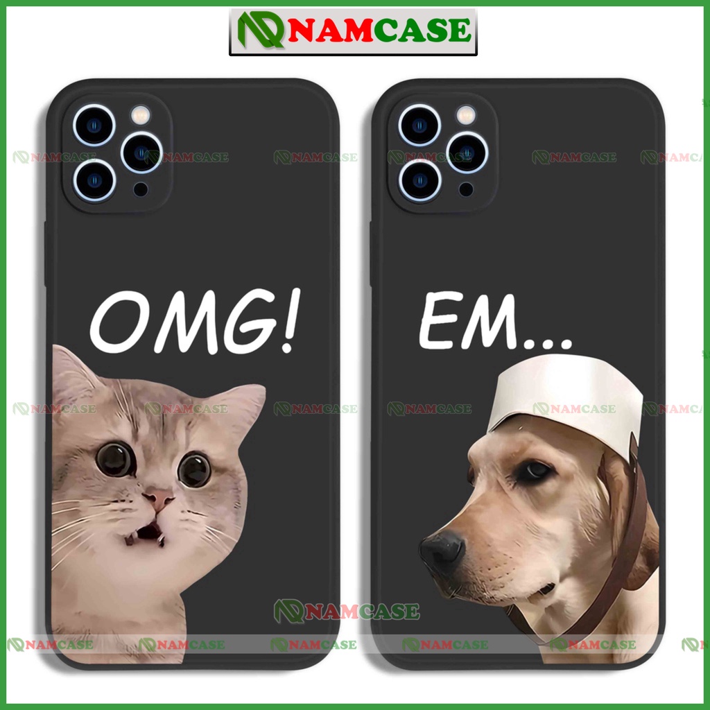 Ốp lưng iphone cặp đôi hoạt hình độc lạ chó ngộ nghĩnh dễ thương đẹp cho ip 6/6s/7/8/X/XS/11/12/13/14 Pro Plus Max