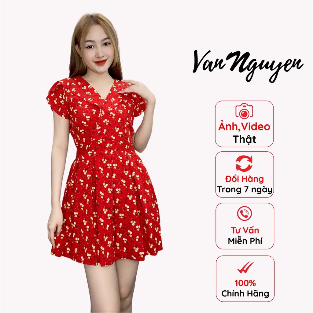Đầm Kèm Quần Cổ Đắp Chéo VẪN NGUYỄN D05 Tôn Dáng Sáng Da Và Sang Trọng