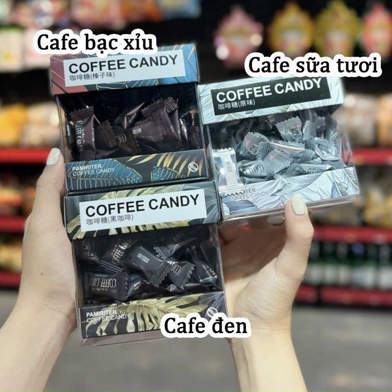 Kẹo cafe/coffee không đường viên nén Pamiriter 70 viên - Đài Loan | Ăn vặt ngon rẻ TaNo