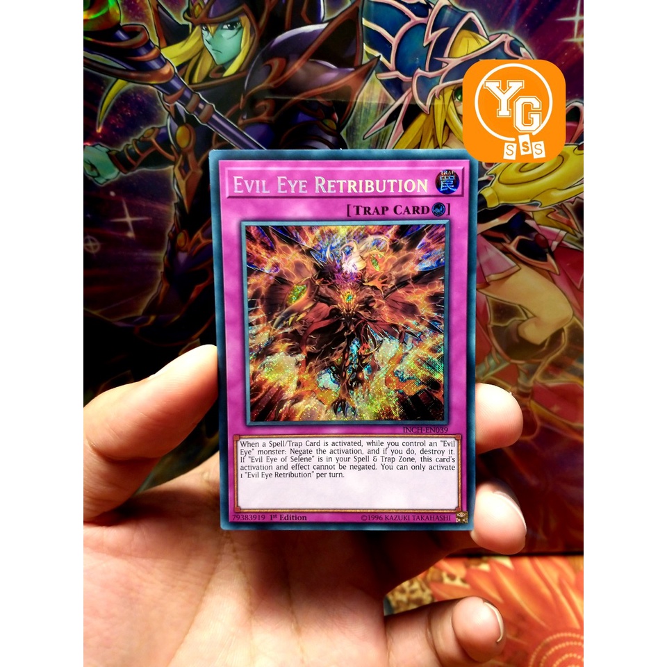 Thẻ bài chính hãng Evil Eye Retribution - INCH-EN039 - Secret Rare 1st Edition