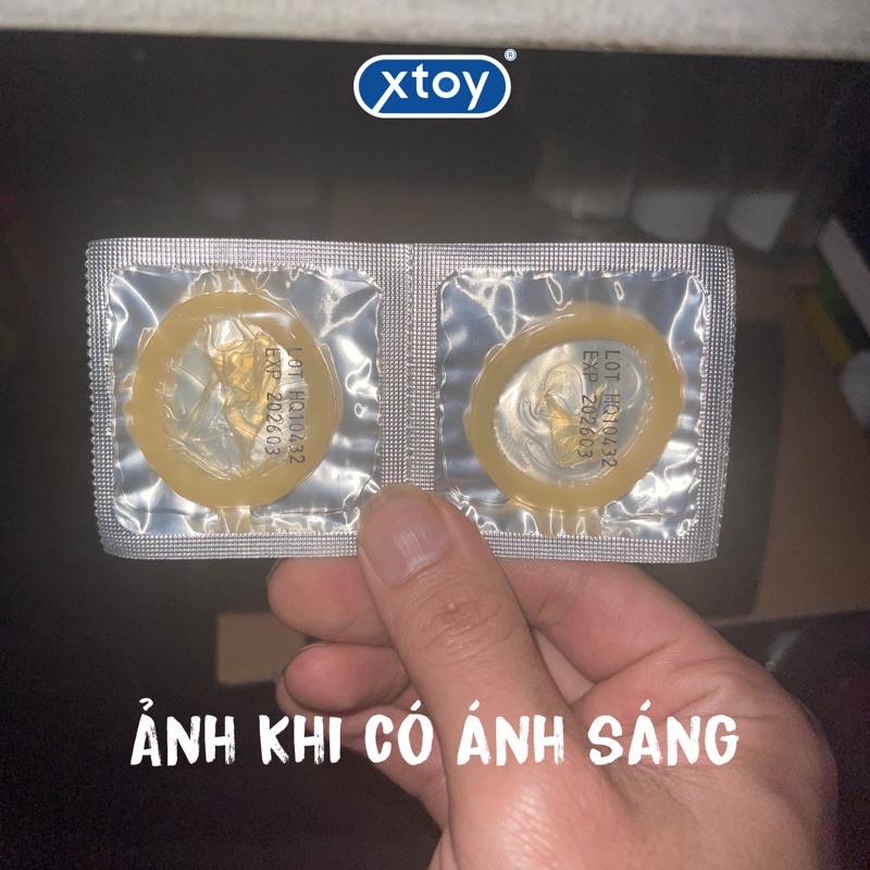 Bao cao su HBM NIGHT New, dạ quang, phát sáng, huỳnh quang, siêu mỏng - Hộp 7 bao ( 3 sáng 4 mỏng )