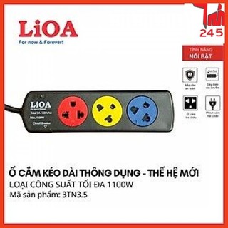 ⚡now ship⚡ ổ cắm nối dài 3 lỗ lioa 3ts3 3 mét - 3ts5 5 mét