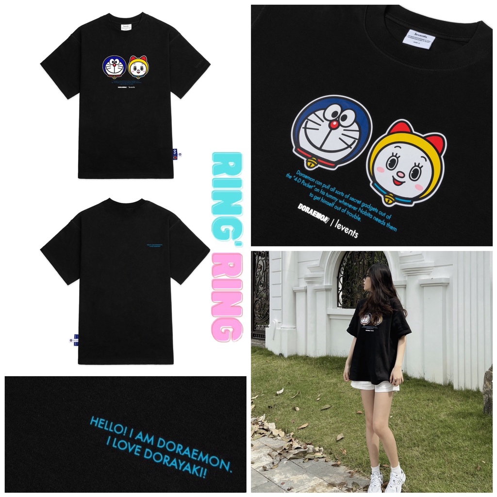 ÁO THUN LEVENTS | DORAEMON COLLAB CAT TEE