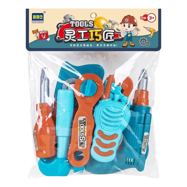 Túi đồ chơi sửa chữa, kỹ sư dành cho bé, bộ đàm và các thiết bị