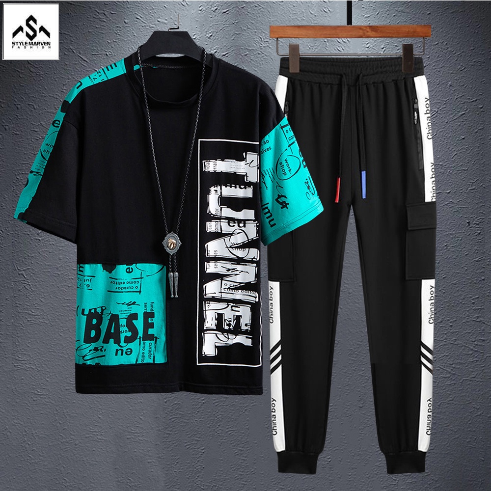 ComBo Áo Thun Nam Ngắn Tay TUNNEL Kết Hợp Quần Jogger Trẻ Trung Thời Trang STYLE MARVEN - SET NAM 90000183C2