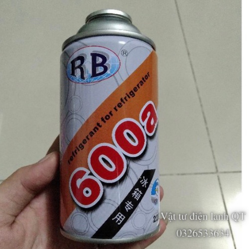 Gas R600a R134a - Môi chất lạnh lon R600 R134 - Gas tủ lạnh