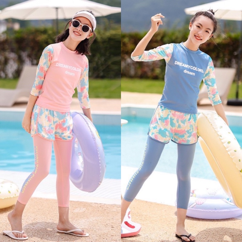 Set Bơi 3 Chi Tiết Bé Gái DREAMCOLORS YLIKE