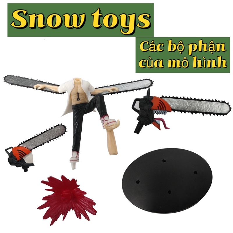 Mô hình Chainsaw Man - Nhân vật Denji hóa Quỷ cưa máy 2 đầu thay thế - Kích thước Denji - Fullbox