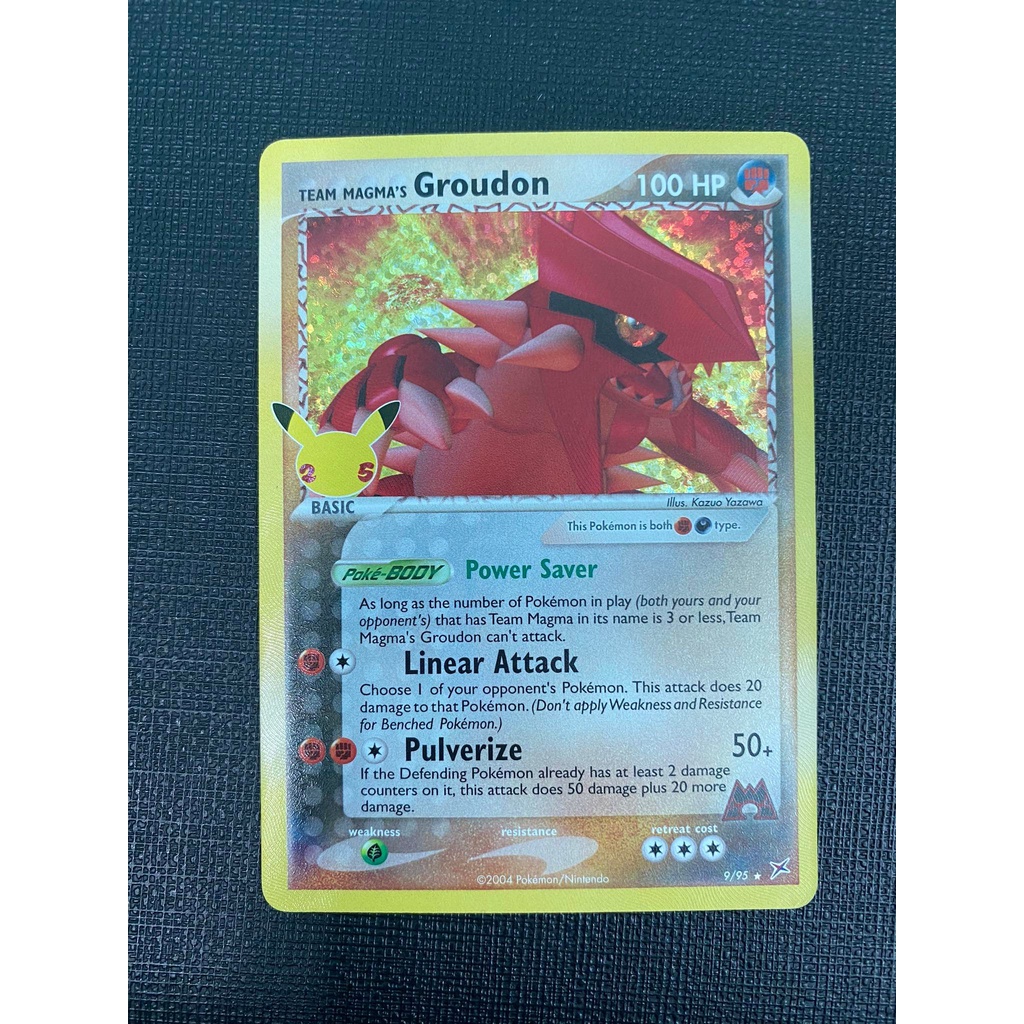 [Pykechu shop] Thẻ bài Pokemon card Team Magma's Groudon - Celebration 25th- 9/95-  NM - ENG