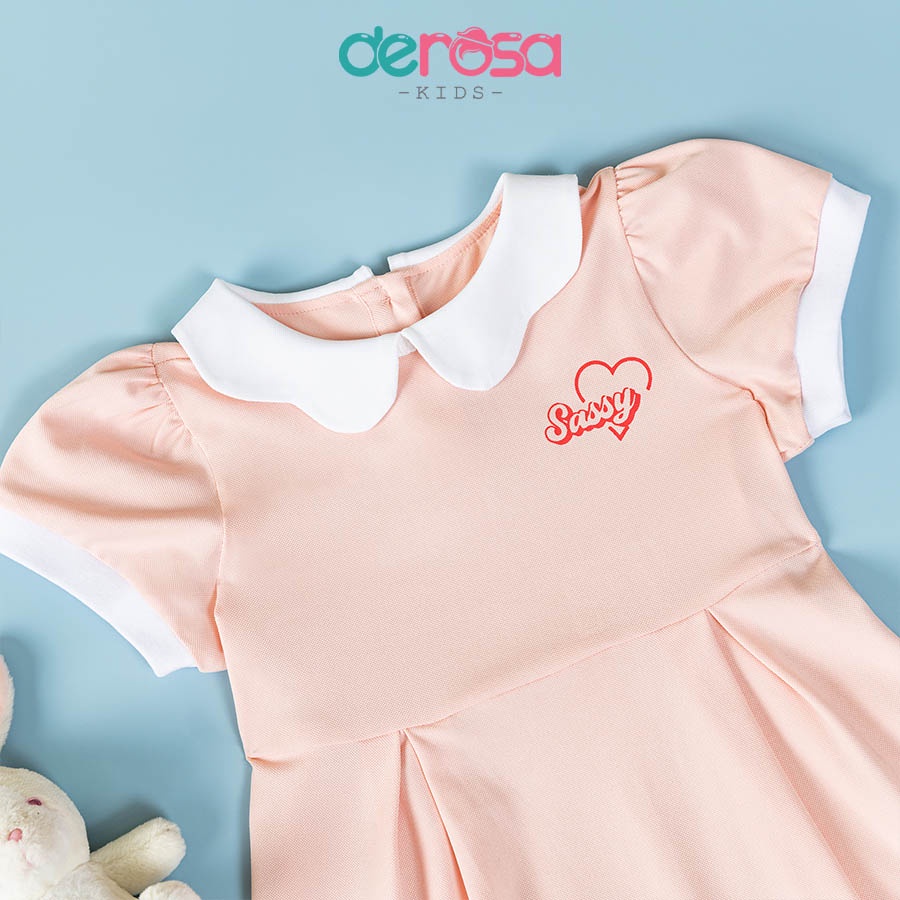 Váy polo mùa hè cho bé gái DEROSA KIDS đầm cộc tay cho bé từ 2 đến 6 tuổi ZSK23-052V