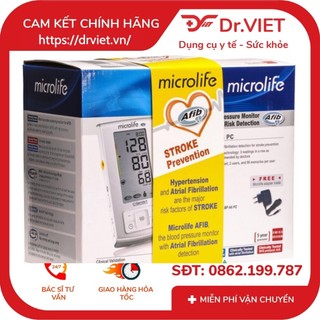 Máy đo huyết áp bắp tay A6 Basic cao cấp Microlife - Hỗ trợ phát hiện rung nhĩ, giúp cảnh báo trước đột quỵ