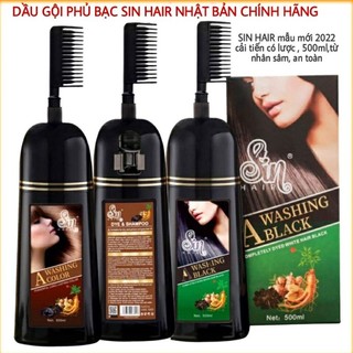 [ CHÍNH HÃNG ] dầu gội đen tóc sin, dầu gội nhuộm 500ml
