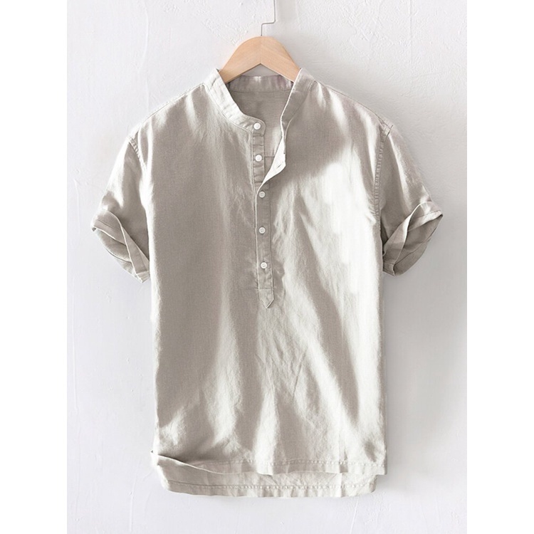 Áo Cộc Nam Cổ Tàu - Áo Đũi nam