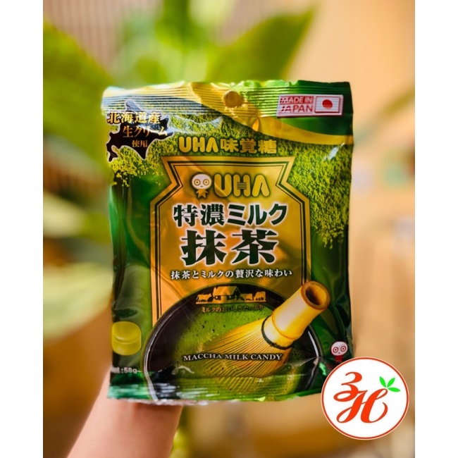 Kẹo sữa trà xanh UHA túi 58g thơm ngon béo ngậy Nhật Bản