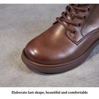 G129-Giày Boots Martin Cột Dây